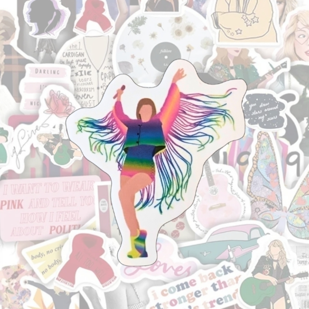 5 or  $10 or 12 for $20 | Folklore Evermore Stickers Vintage Taylor Swift